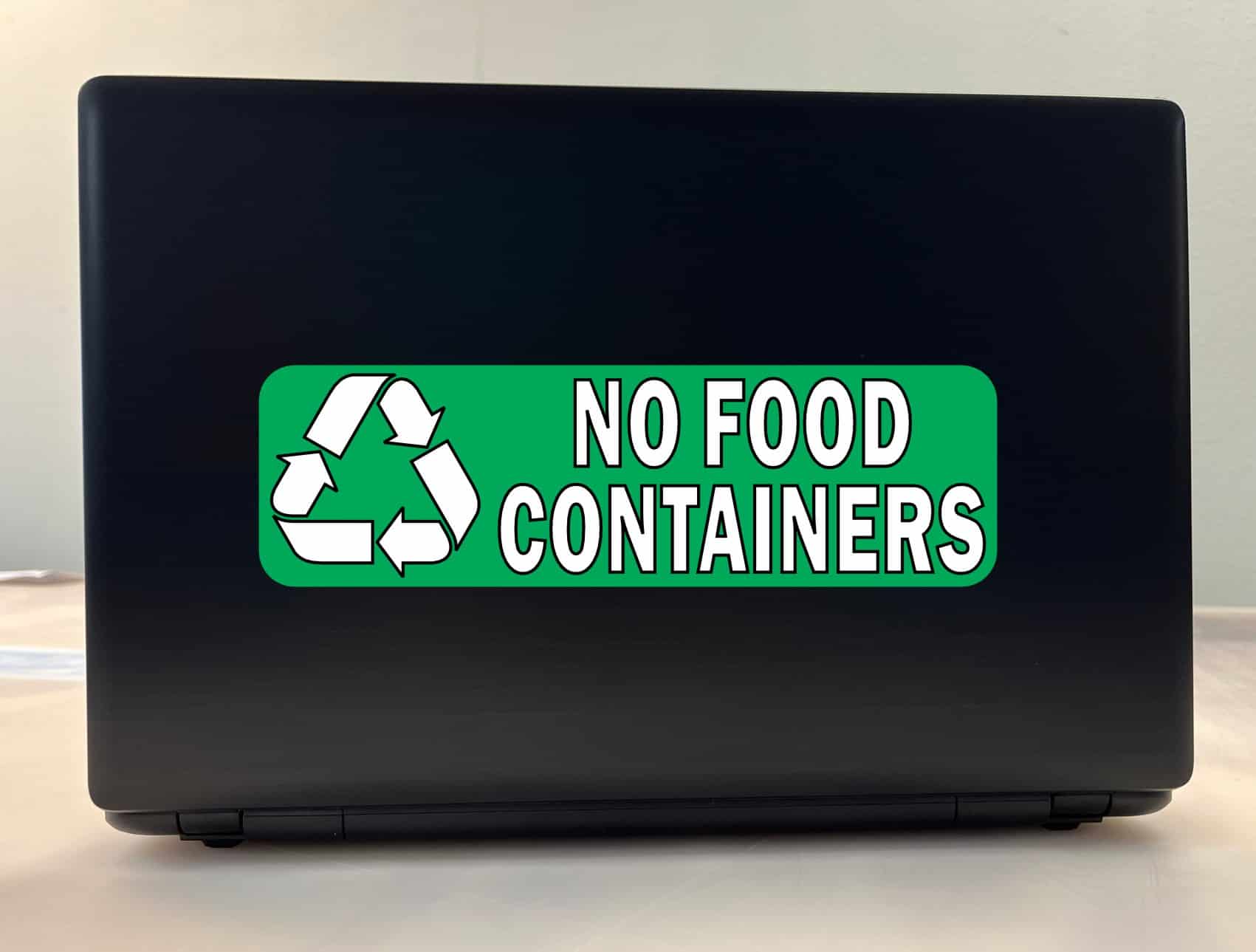 StickerTalk No Food Containers Recycling Vinyl Sticker, 10 inche - Image 3