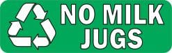 StickerTalk No Milk Jugs Recycling Magnet, 10 inches x 3 inches