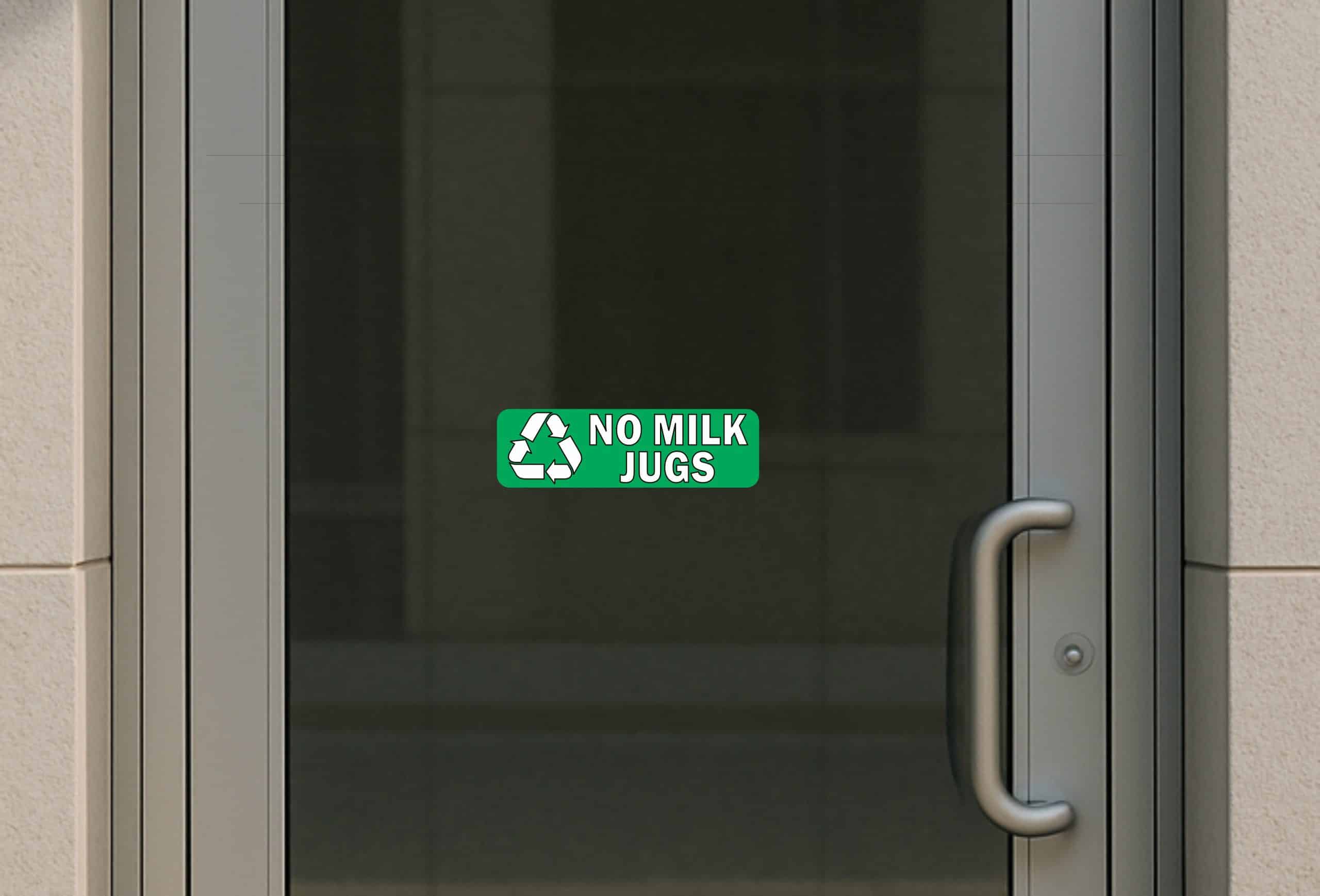StickerTalk No Milk Jugs Recycling Vinyl Sticker, 10 inches x 3 - Image 4