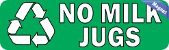 Alternative view of StickerTalk No Milk Jugs Recycling Magnet, 10 inches x 3 inches