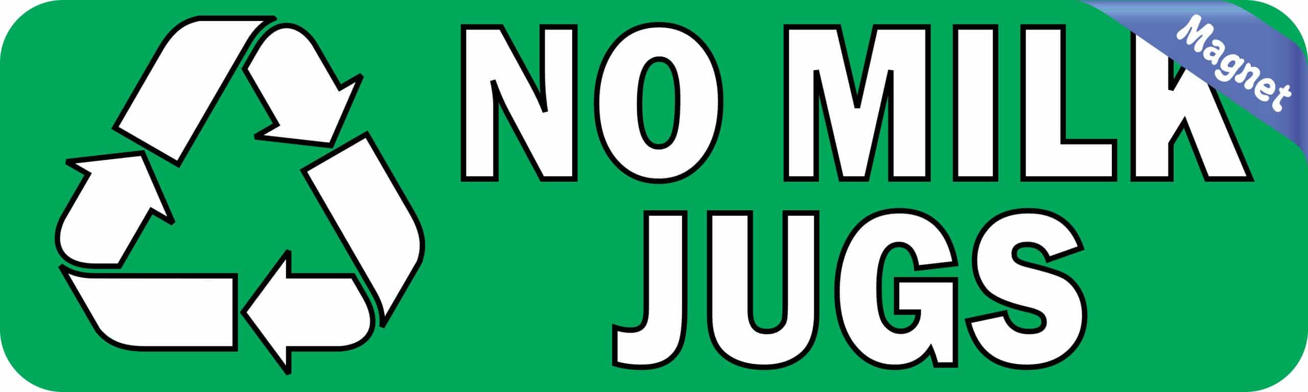 StickerTalk No Milk Jugs Recycling Magnet, 10 inches x 3 inches - Image 2