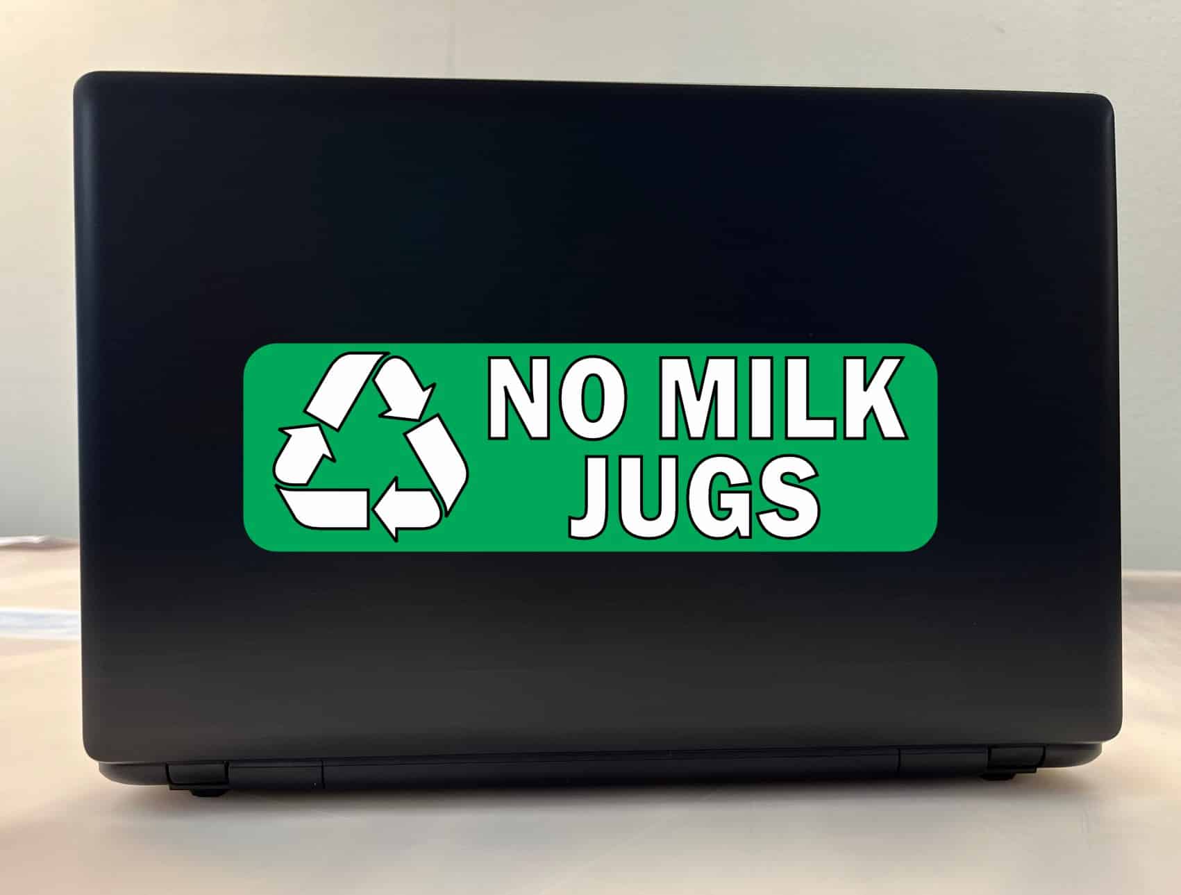 StickerTalk No Milk Jugs Recycling Vinyl Sticker, 10 inches x 3 - Image 3
