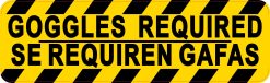 StickerTalk English Spanish Goggles Required Magnet, 10 inches x 3 inches