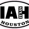 Oval IAH Houston Texas Vinyl Sticker