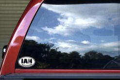 Oval IAH Houston Vinyl Sticker