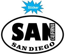 San Diego California Sticker