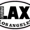 Oval LAX Los Angeles California Vinyl Sticker