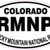 Oval Rocky Mountain National Park Vinyl Sticker