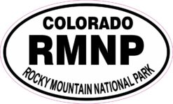 Oval Rocky Mountain National Park Vinyl Sticker