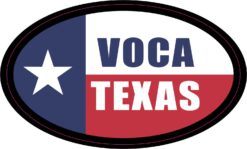 Flag Oval Voca Texas Vinyl Sticker