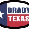 Flag Oval Brady Texas Vinyl Sticker