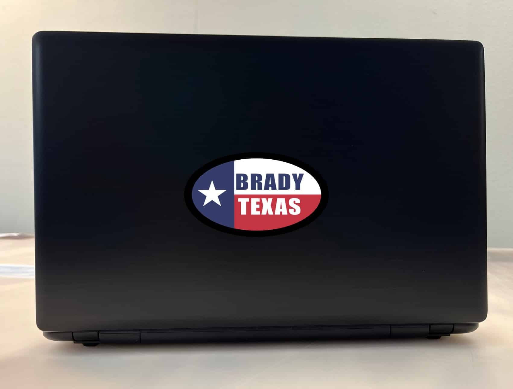 StickerTalk Flag Oval Brady Texas Vinyl Sticker, 4.75 inches x 2.75 inches - Image 3