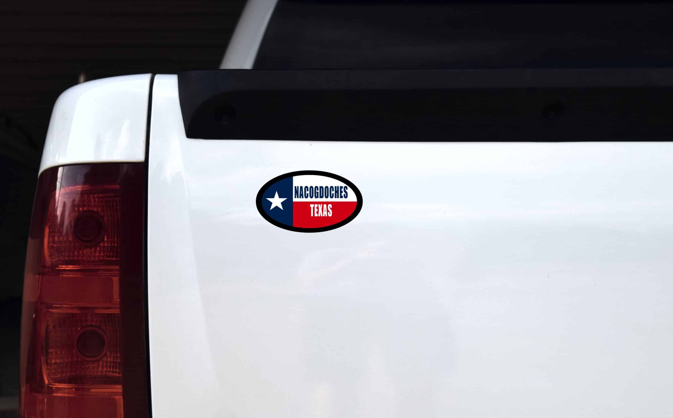 StickerTalk Flag Oval Nacogdoches Texas Vinyl Sticker, 4.75 inches x 2.75 inches - Image 4