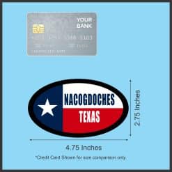StickerTalk Flag Oval Nacogdoches Texas Vinyl Sticker, 4.75 inches x 2.75 inches - Image 5