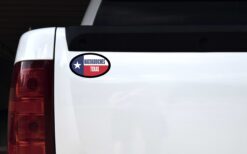 Flag Oval Nacogdoches Texas Vinyl Sticker