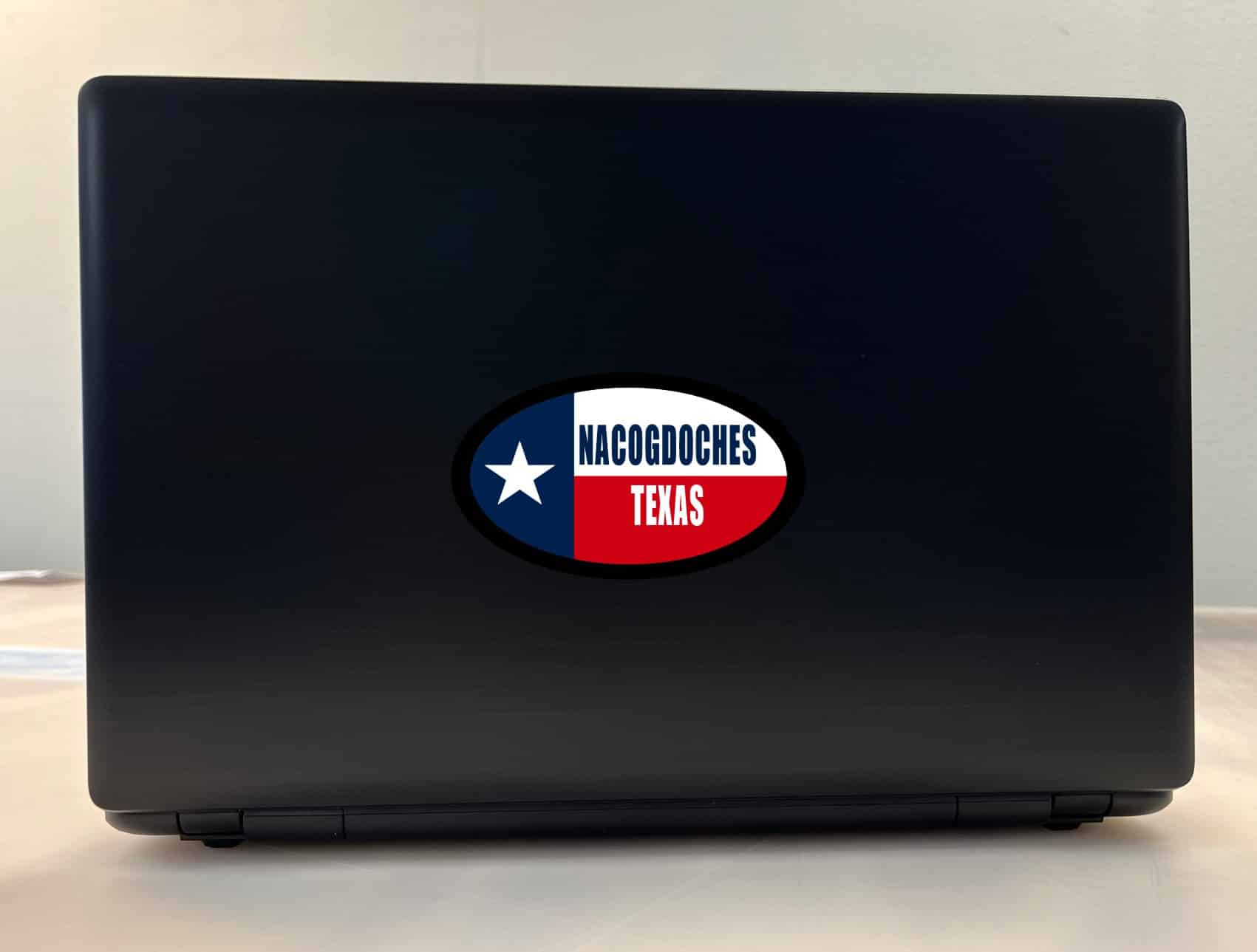 StickerTalk Flag Oval Nacogdoches Texas Vinyl Sticker, 4.75 inches x 2.75 inches - Image 3