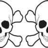Skull and Crossbones Vinyl Stickers