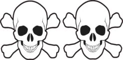 Skull and Crossbones Vinyl Stickers