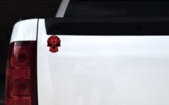 Green and Red Tribal Skulls Vinyl Stickers