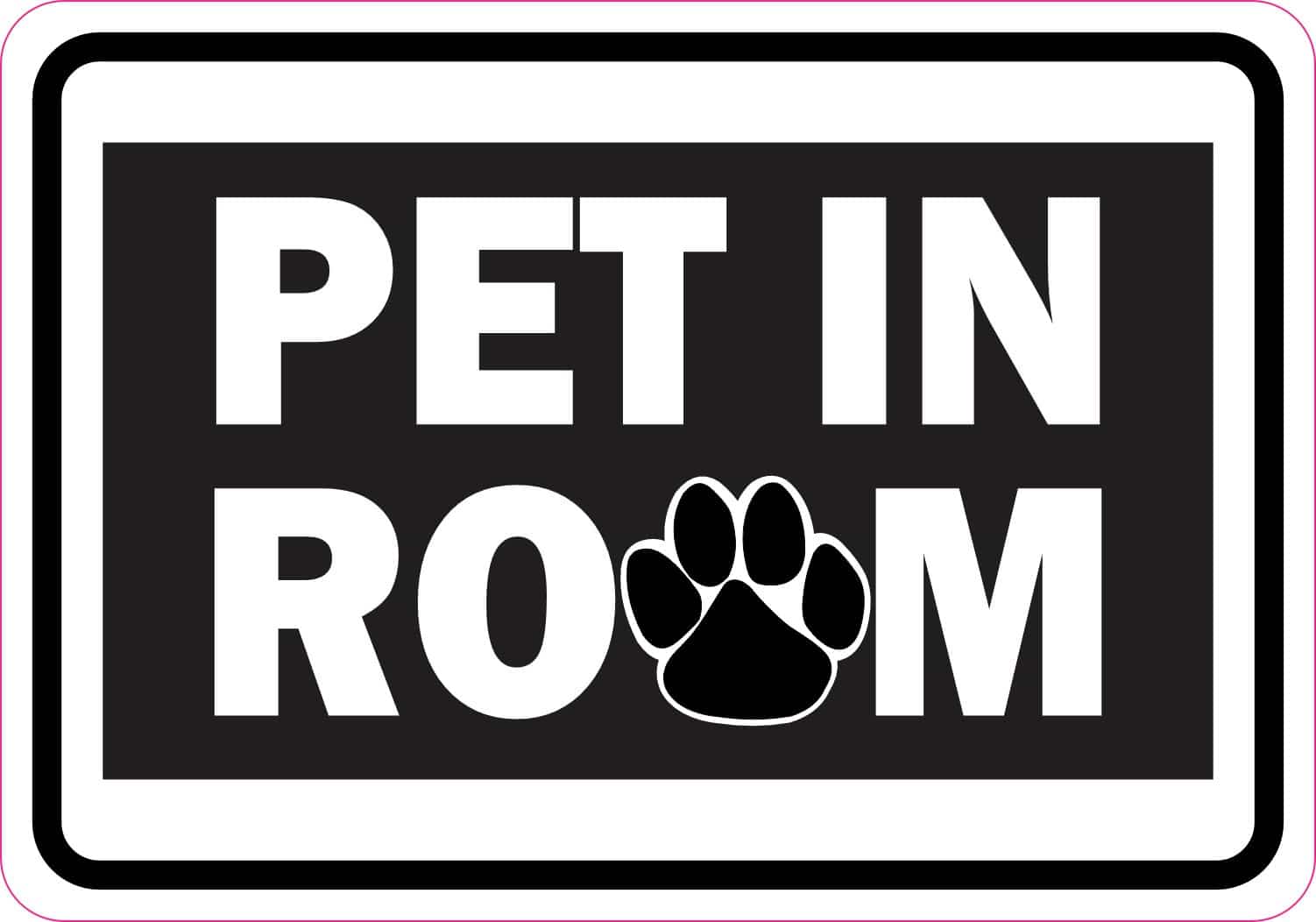 StickerTalk Pet in Room Vinyl Sticker, 5 inches x 3.5 inches