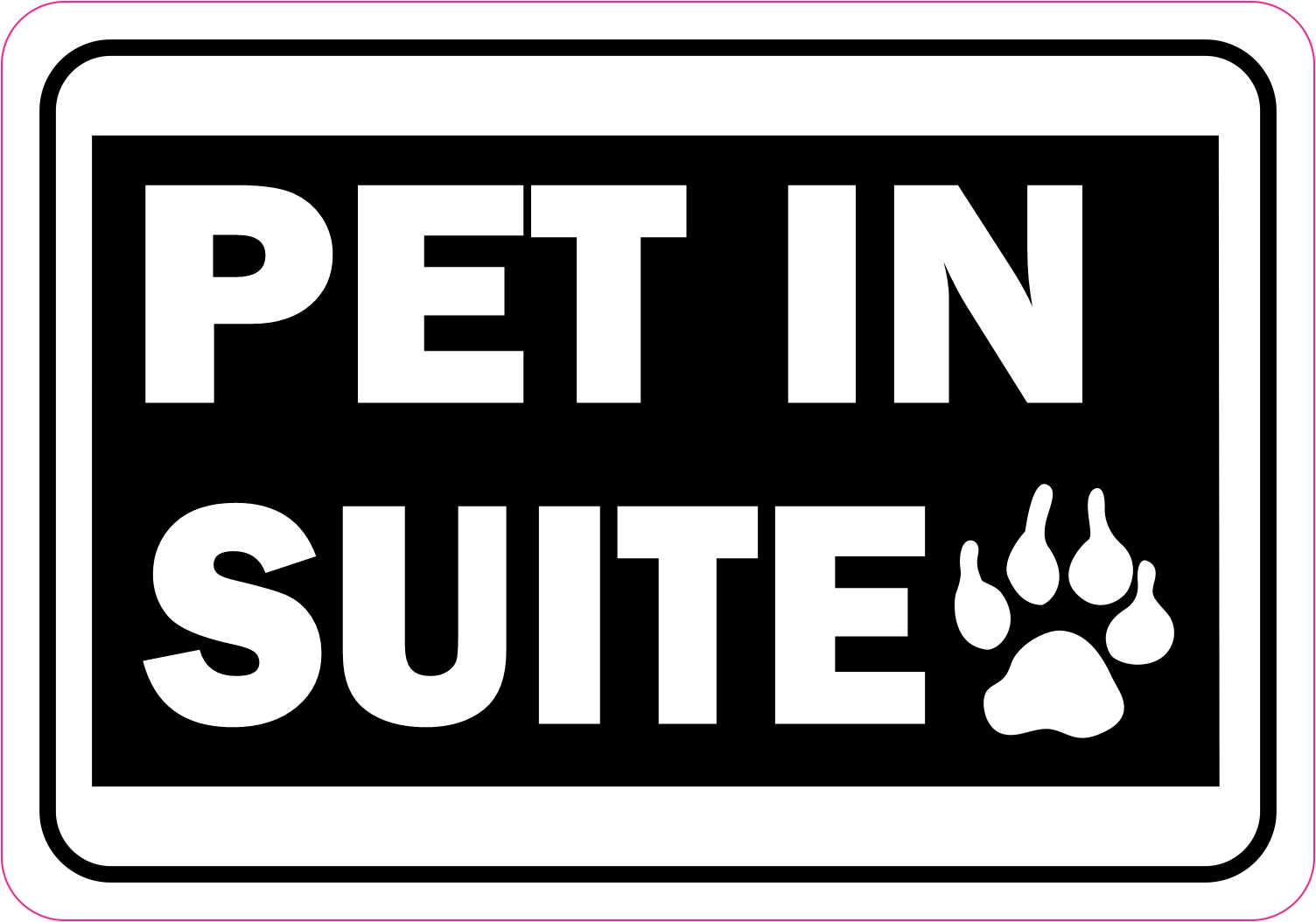 Pet in Suite Vinyl Sticker