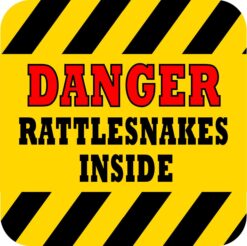 Danger Rattlesnakes Inside Magnet