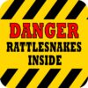 Danger Rattlesnakes Inside Vinyl Sticker