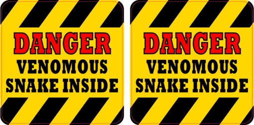 Danger Venomous Snake Inside Vinyl Stickers
