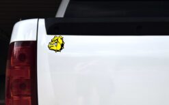 Yellow and Black Bulldog Vinyl Sticker