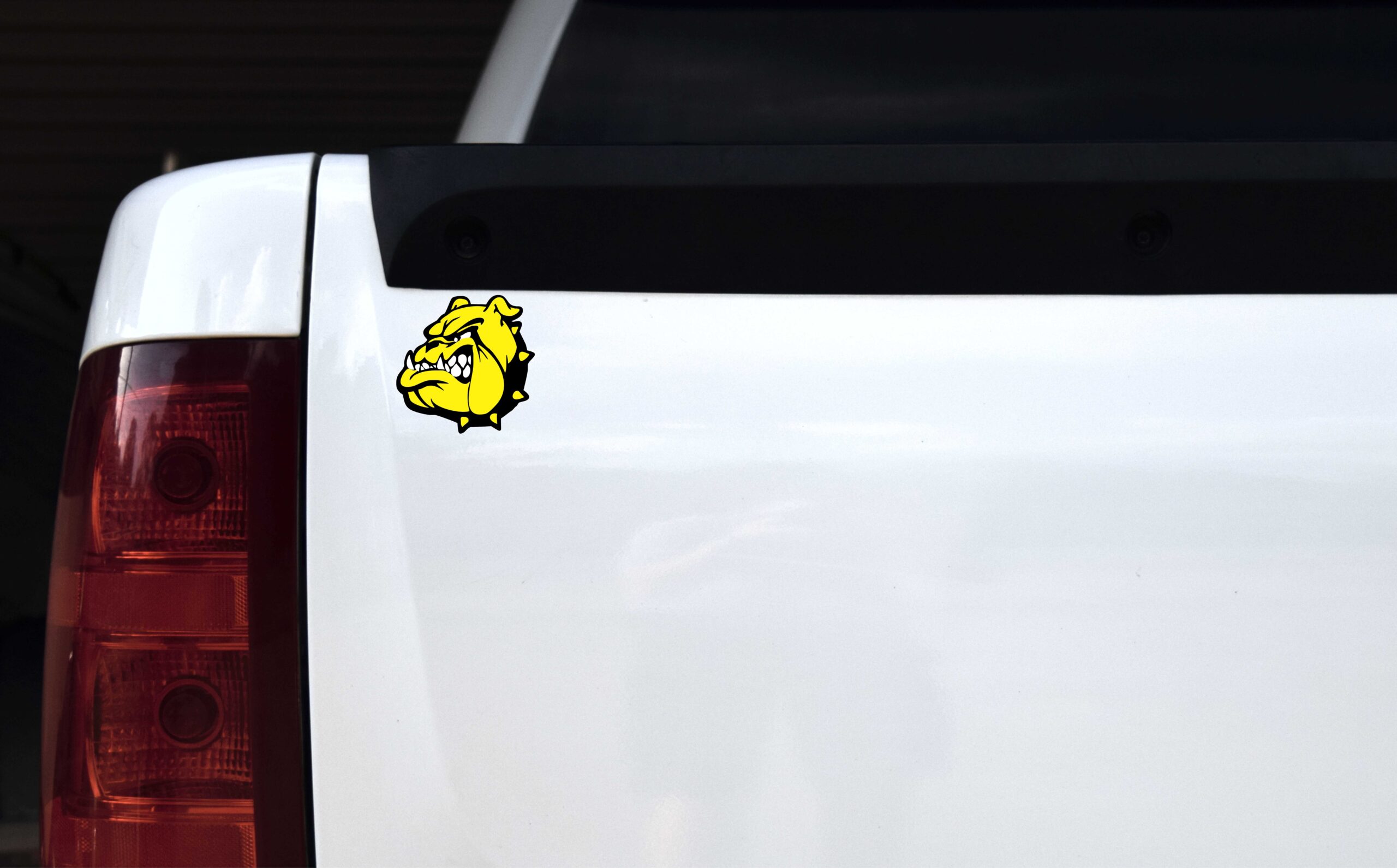 Yellow and Black Bulldog Vinyl Sticker