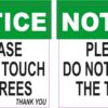 Do Not Touch the Trees Vinyl Stickers