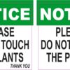 Do Not Touch the Plants Vinyl Stickers