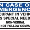Occupant in Vehicle Is Special Needs Vinyl Sticker