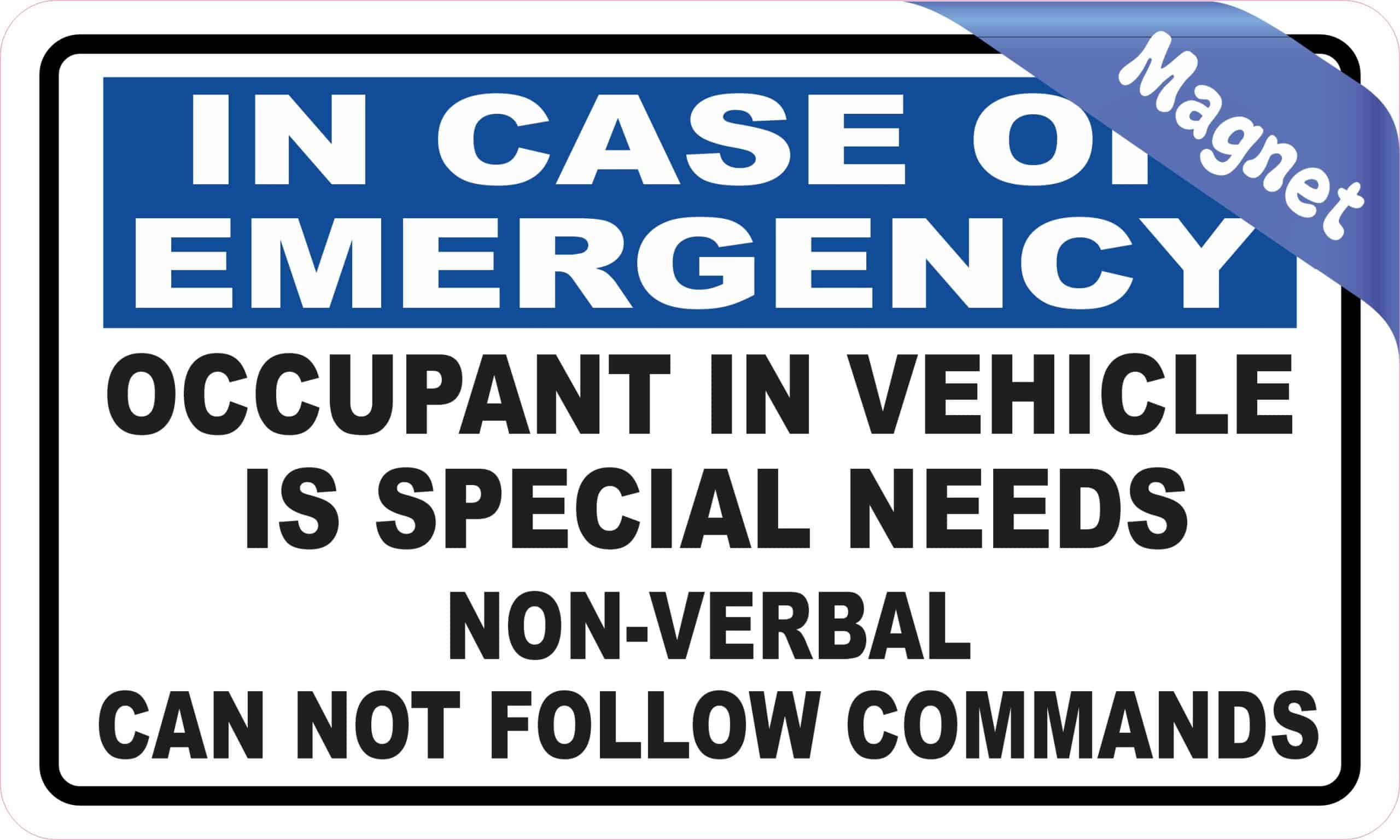 StickerTalk Occupant in Vehicle Is Special Needs Magnet, 5 inche - Image 2