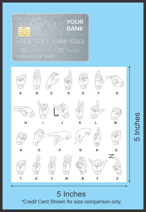 StickerTalk ASL Alphabet Vinyl Sticker, 5 inches x 5 inches – StickerTalk®