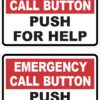 Emergency Call Button Vinyl Stickers
