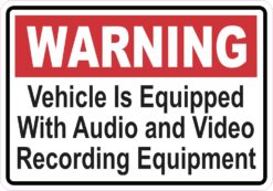 Warning Audio and Video Recording Magnet