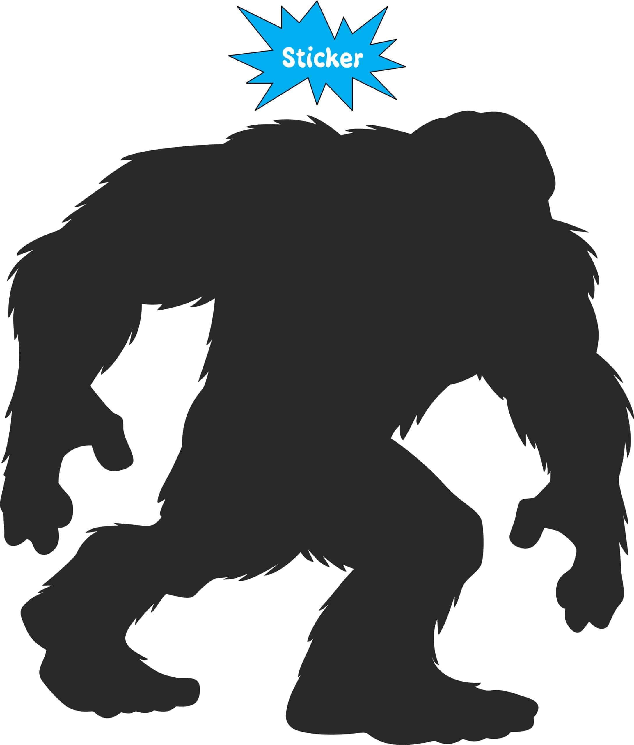 StickerTalk Right Facing Bigfoot Vinyl Sticker, 5 inches x 5 inc - Image 3