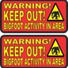 Bigfoot Activity in Area Vinyl Stickers