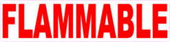 Flammable Vinyl Sticker