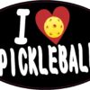 I Love Pickleball Vinyl Sticker
