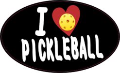 I Love Pickleball Vinyl Sticker