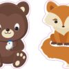 Bear and Fox Vinyl Stickers