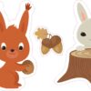 Squirrel and Rabbit Vinyl Stickers