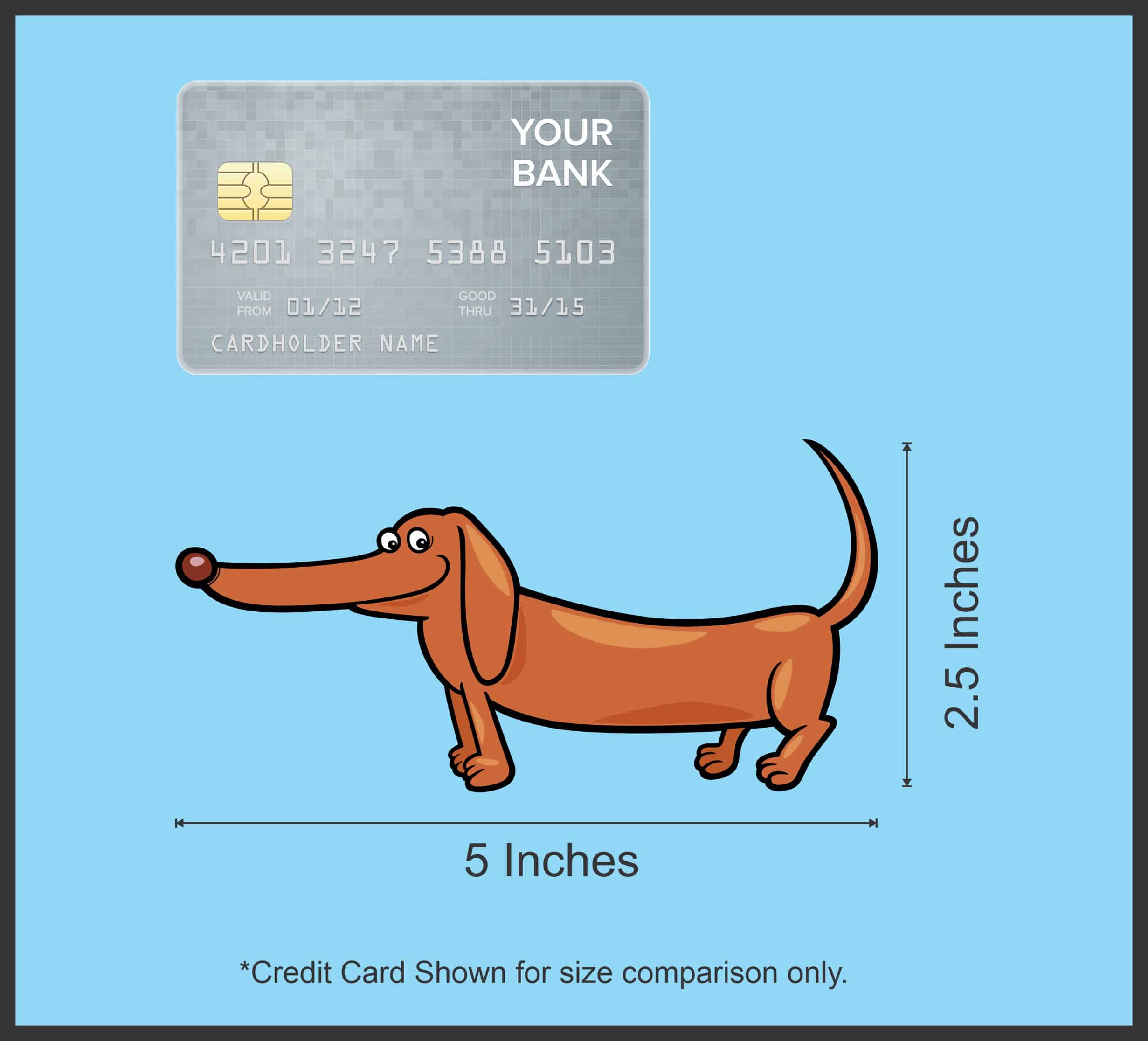 StickerTalk Dachshund Vinyl Sticker, 5 inches x 2.5 inches - Image 5