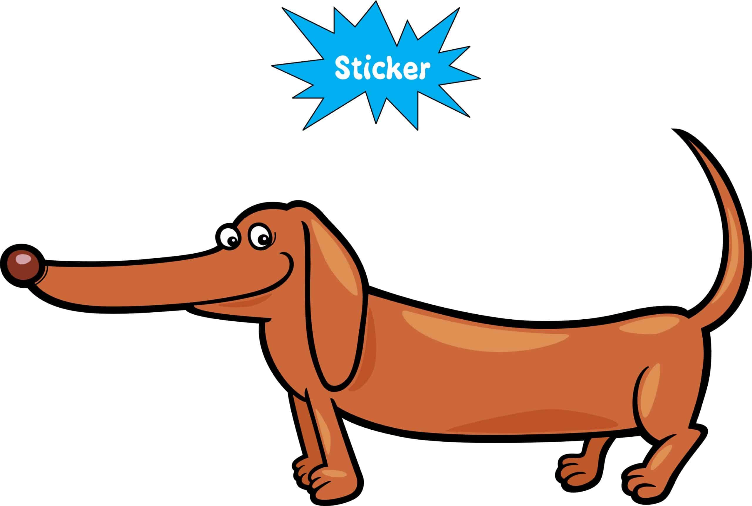 StickerTalk Dachshund Vinyl Sticker, 5 inches x 2.5 inches - Image 2