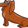 Sitting Dachshund Vinyl Sticker