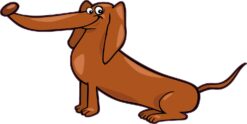 Sitting Dachshund Vinyl Sticker