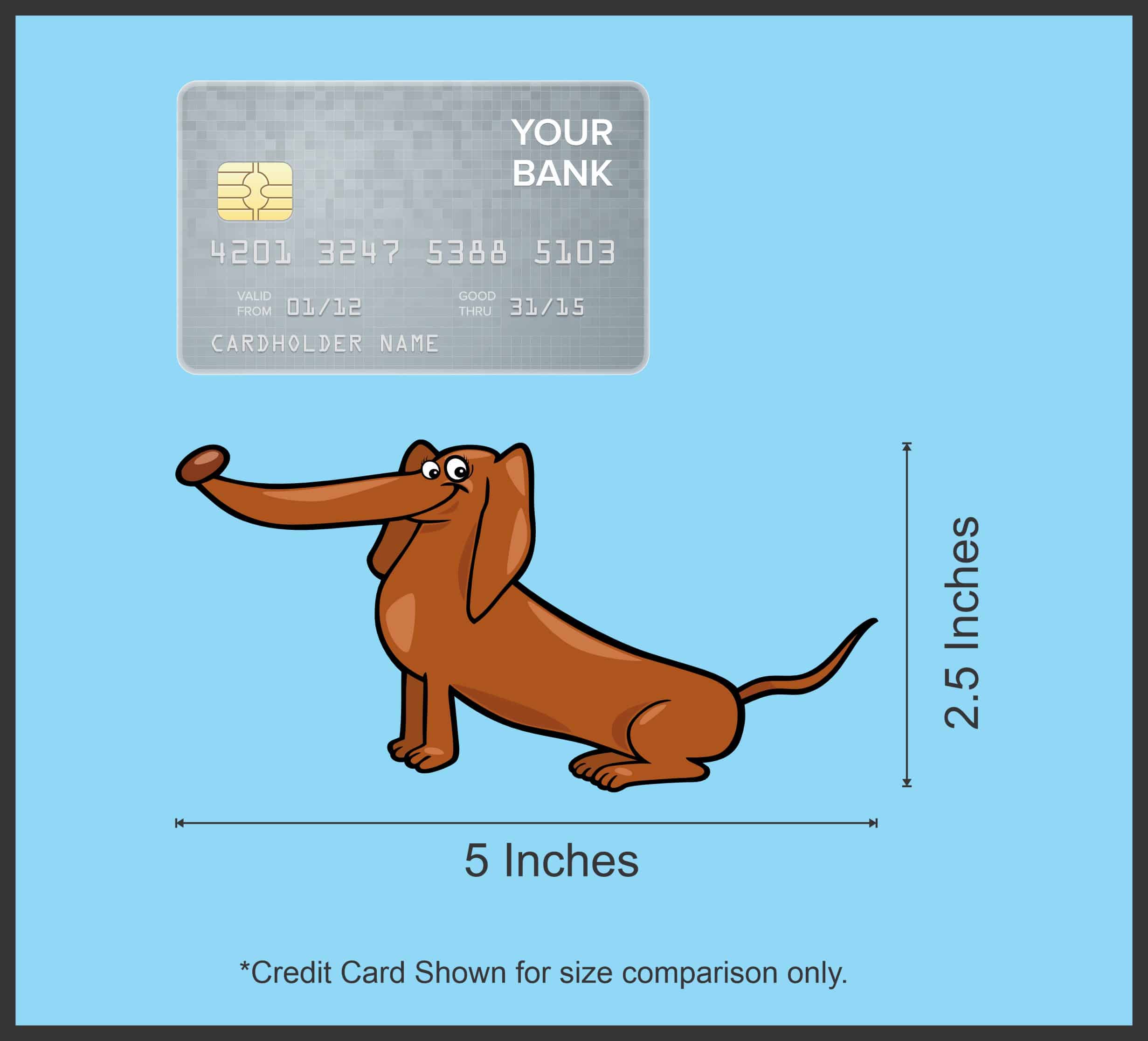 StickerTalk Sitting Dachshund Vinyl Sticker, 5 inches x 2.5 inches - Image 5