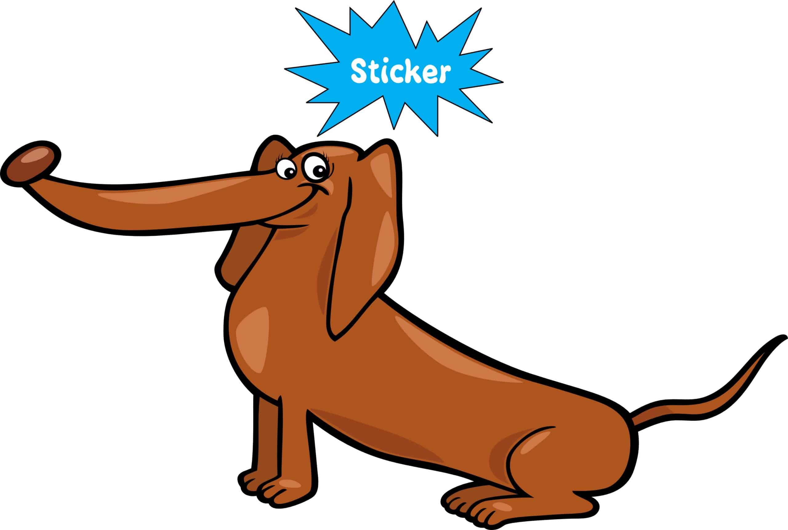 StickerTalk Sitting Dachshund Vinyl Sticker, 5 inches x 2.5 inches - Image 2